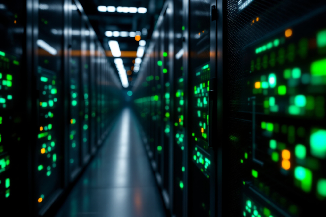 NVIDIA GPU data-center aisle