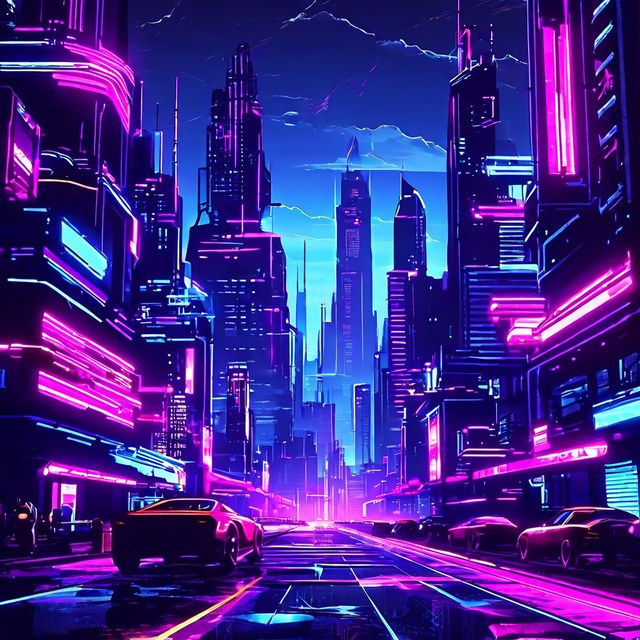 Cyberpunk Megacity Skyline